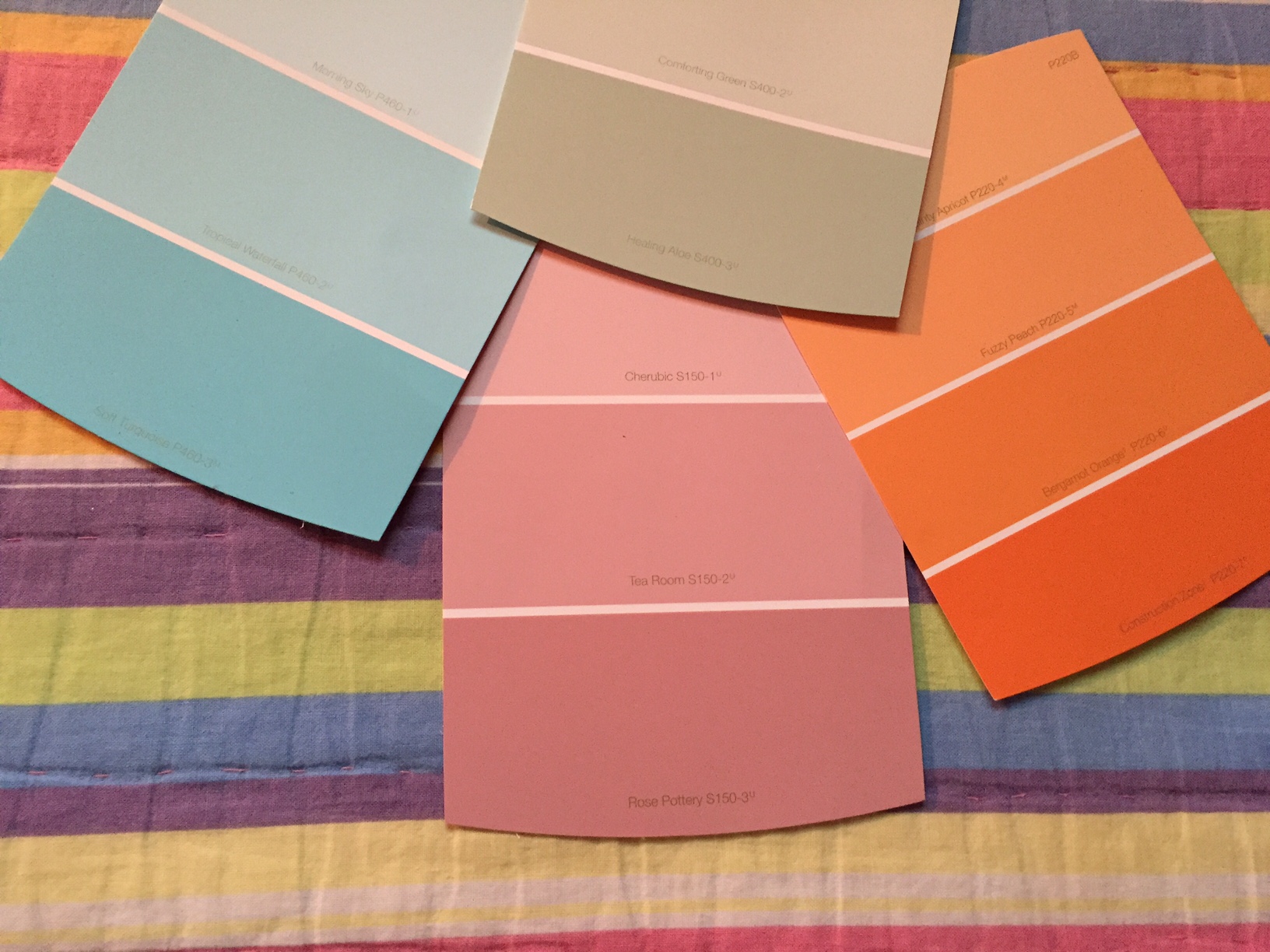 Paint Chips on Quilt