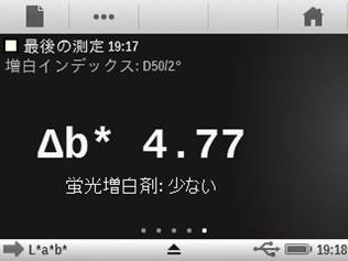 蛍光増白剤の含有量をチェックする増白インデックスΔb_