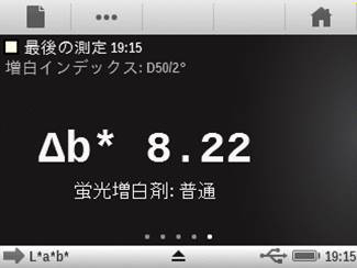 蛍光増白剤の含有量をチェックする増白インデックスΔb_