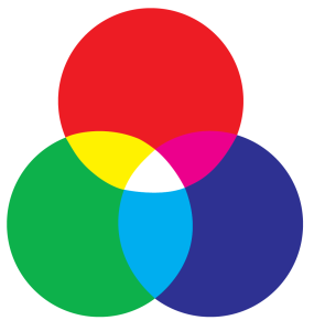 lumière bleue, lumière bleue et rouge, bleu jaune, vert rougeâtre, lumière verte, opposition des couleurs