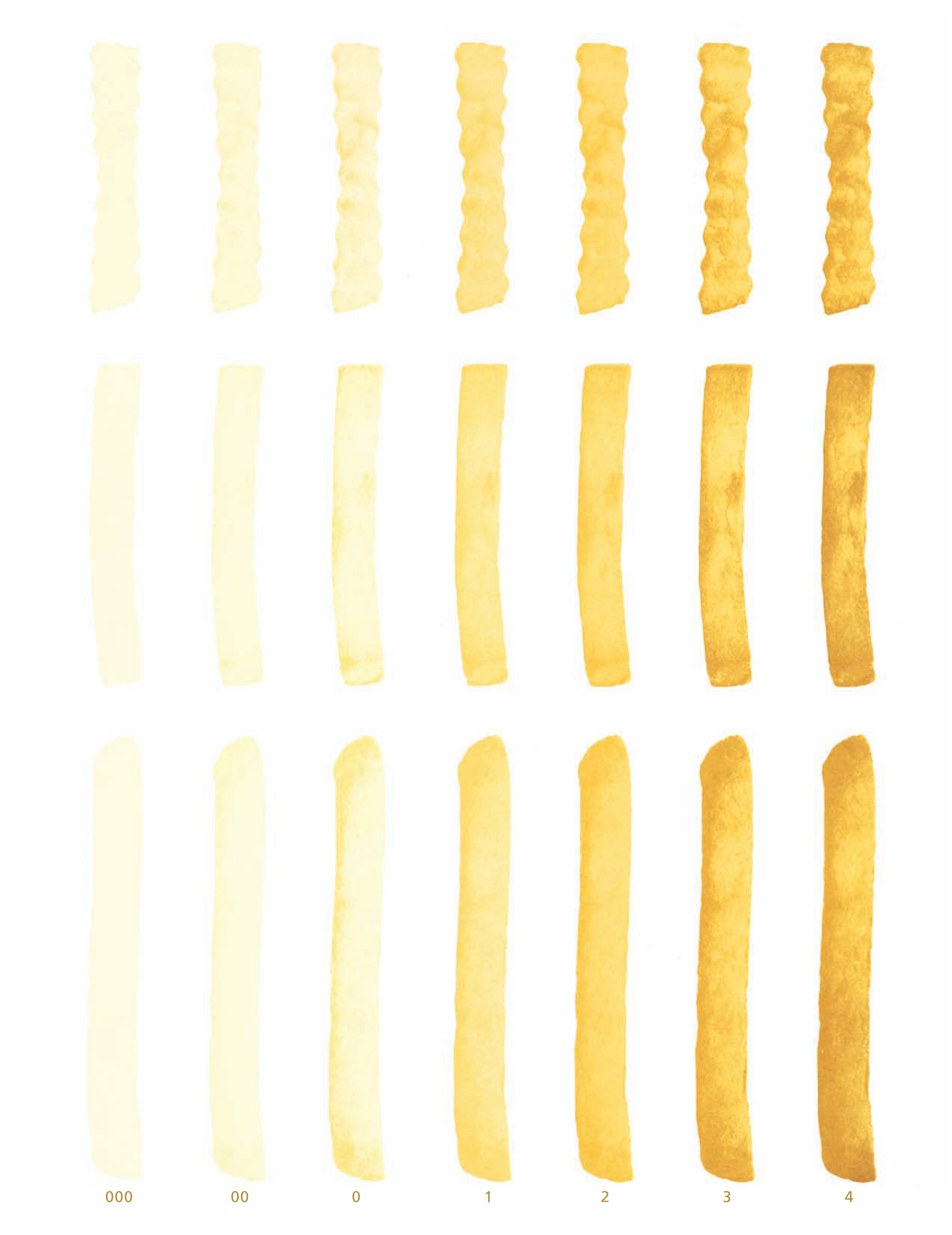 munsell; xrite; french fries; frozen french fries; measuring french fries
