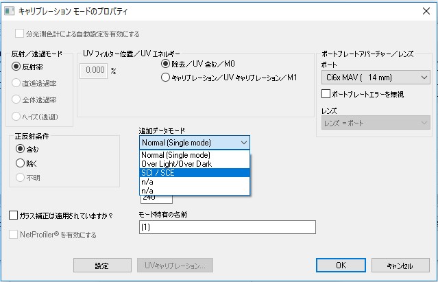 積分球による光沢値の測定