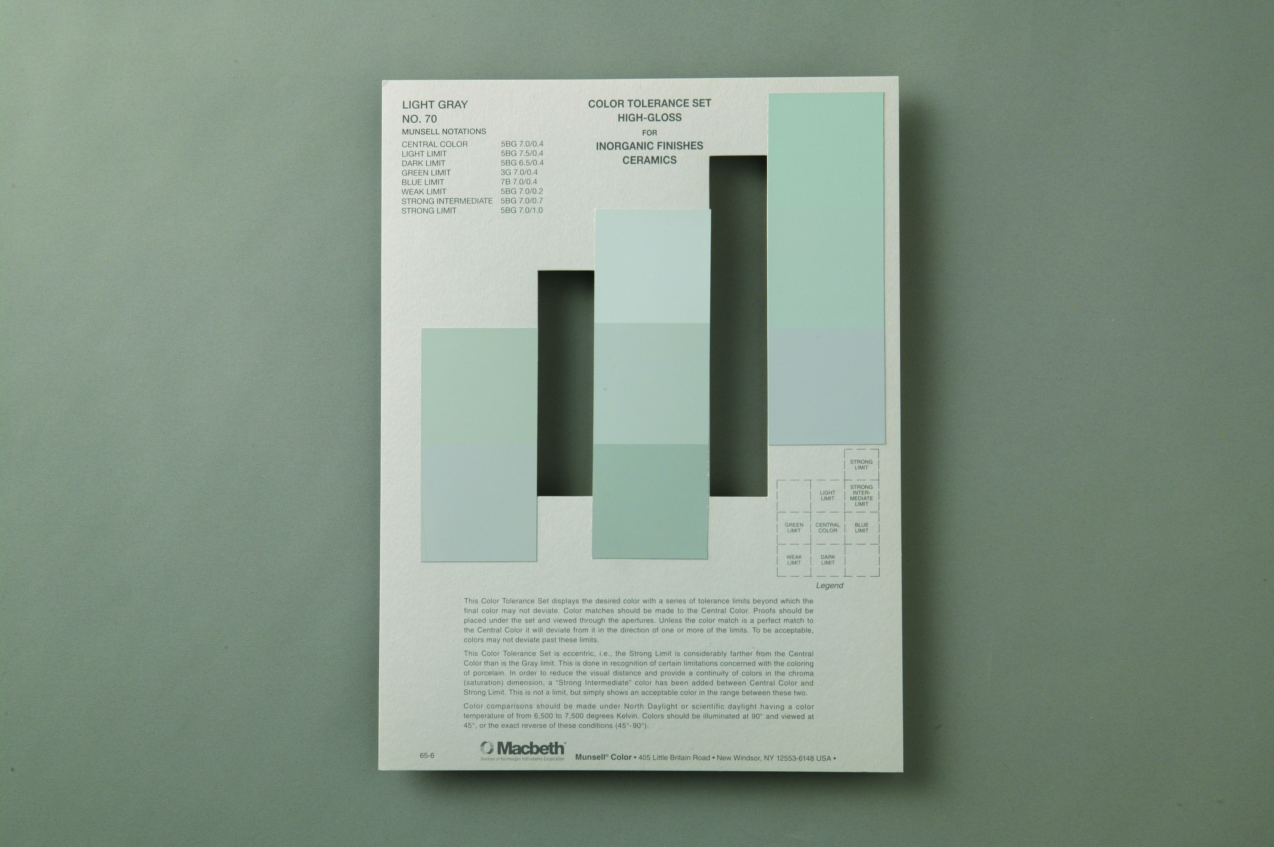 Color Tolerance sets include various limits like light, dark, and colors. 