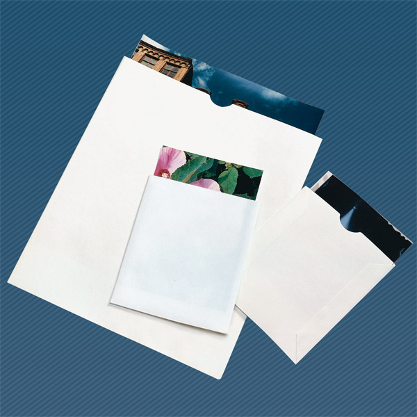 Acid-free envelopes, like these used to store important photographs, are a great choice for keeping your standards safe. Photo courtesy of University Products Archival Company
