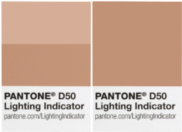 xrite pantone d50 lighting indicator stickers