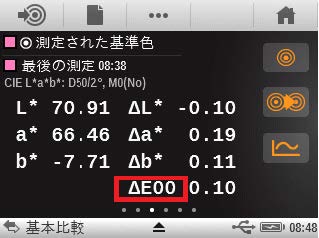 ⾊差（ΔE）計算式の変更⽅法