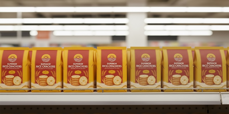 Rice Cracker Shelf Off